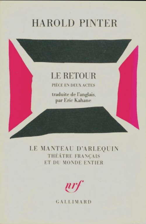 Le retour - Harold Pinter -  Théâtre du monde entier - Livre