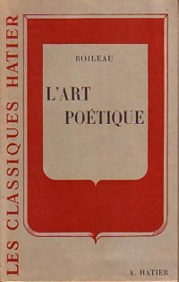 L'art poétique - Nicolas Boileau -  Classiques Hatier - Livre