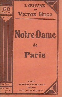 Notre Dame de Paris Tome V - Victor Hugo -  L'oeuvre de Victor Hugo - Livre
