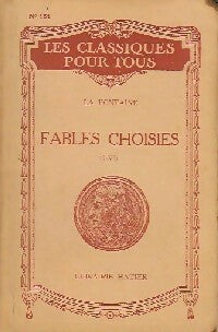 Fables choisies (I-VI) - Jean De La Fontaine -  Les classiques pour tous - Livre