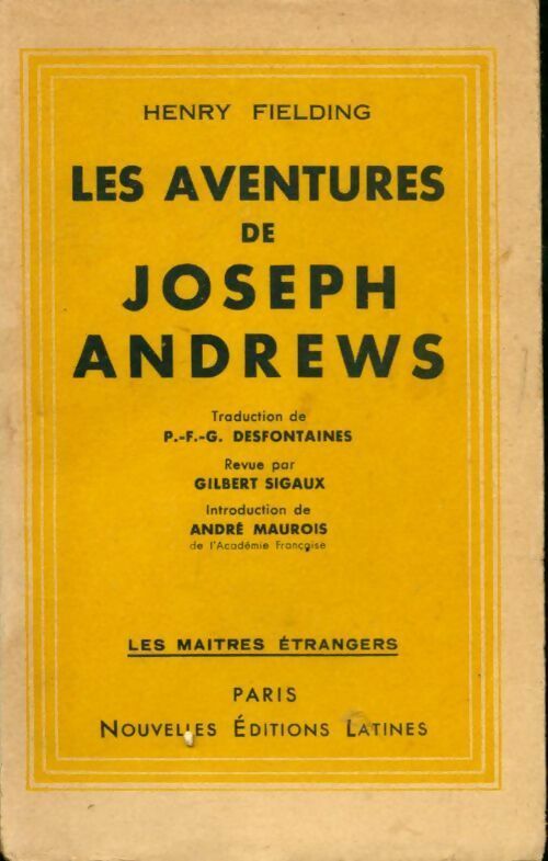 Les aventures de Joseph Andrews - Fielding -  Les Maîtres Etrangers - Livre