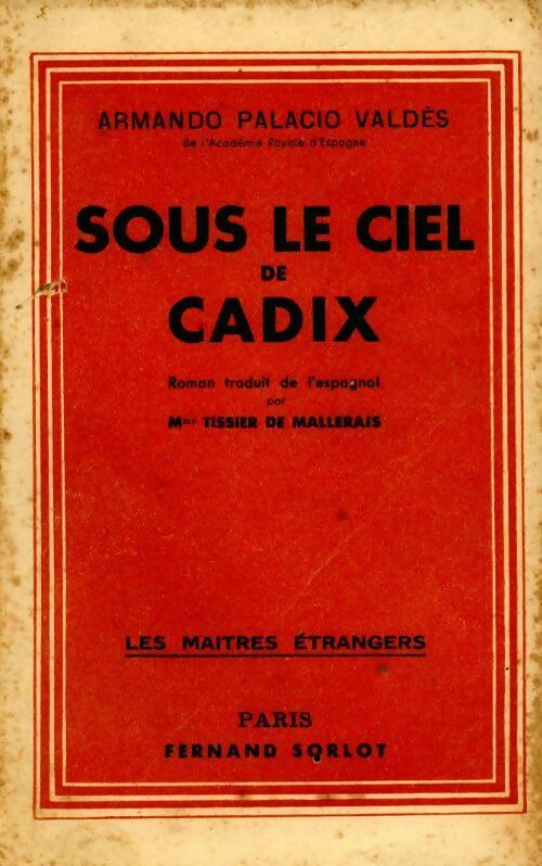 Sous le ciel de Cudix - Palacio-Valdès -  Les Maîtres Etrangers - Livre