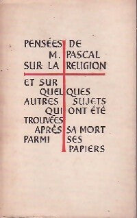 Les pensées Tome I - Pascal -  Bibliothèque de Cluny - Livre
