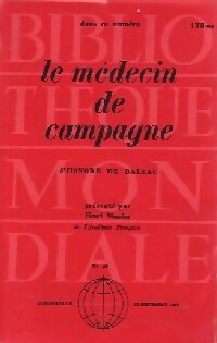 Le médecin de campagne - Honoré De Balzac -  Bibliothèque Mondiale - Livre