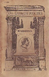 Métamorphoses - Ovide -  Les classiques pour tous - Livre