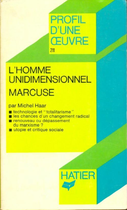 L'Homme unidimensionnel - Herbert Marcuse -  Profil - Livre