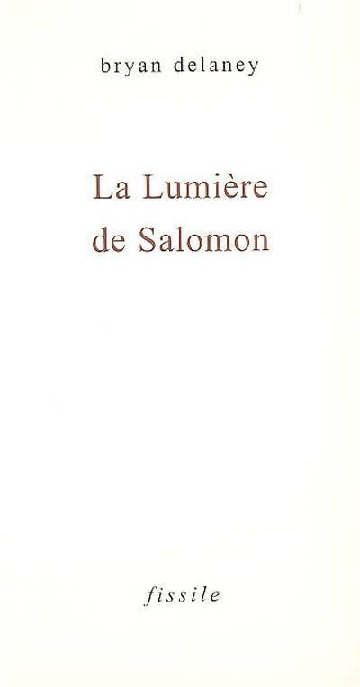 La lumière de Salomon - Brian Delaney -  Dépeupleur - Livre