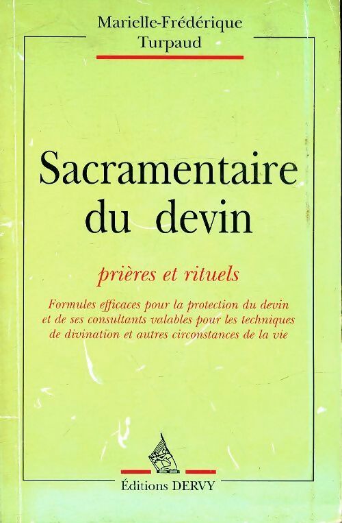 Sacramentaire du devin - Marielle-Frédérique Turpaud -  Dervy GF - Livre