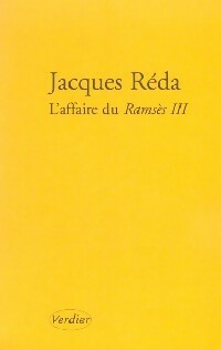 L'affaire du Ramsès III - Jacques Réda -  Verdier GF - Livre