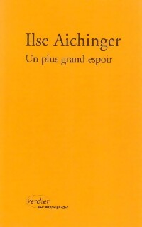 Un plus grand espoir - Ilse Aichinger -  Der doppelgänger - Livre