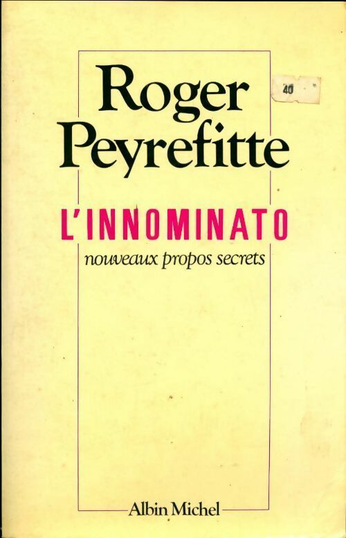 L'innomanito - Roger Peyrefitte -  Albin Michel GF - Livre
