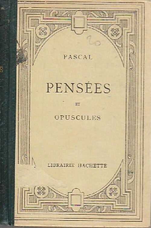 Pensées et opuscules - Pascal -  Classiques - Livre