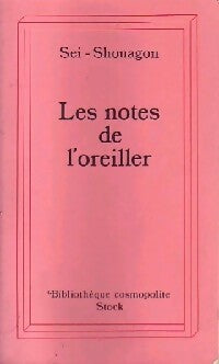 Les notes de l'oreiller - Sei-Shonagon -  Bibliothèque cosmopolite - Livre