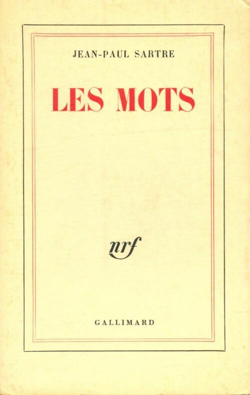 Les mots - Jean-Paul Sartre -  Gallimard GF - Livre