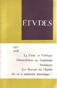 La Chine et l'Afrique / Ultratolérance en Angleterre / Heidegger / ... - Collectif -  Etudes - Livre
