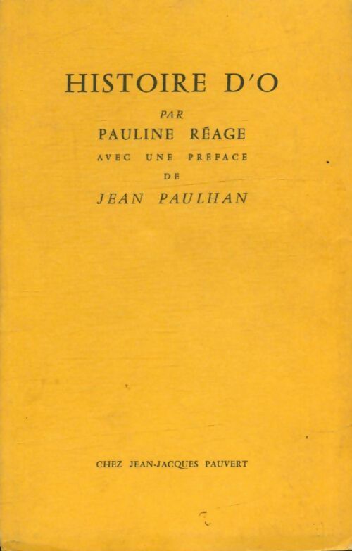Histoire d'O - Pauline Réage -  Pauvert GF - Livre