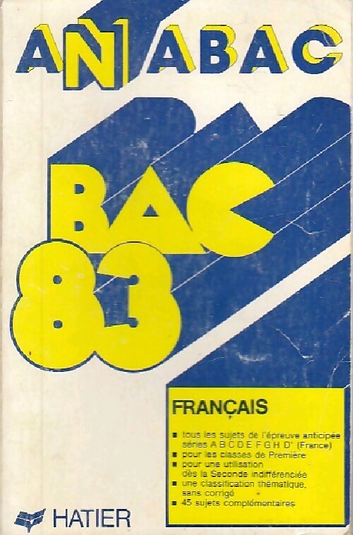 Français toutes séries 1983 - Christine Géray -  Annabac - Livre