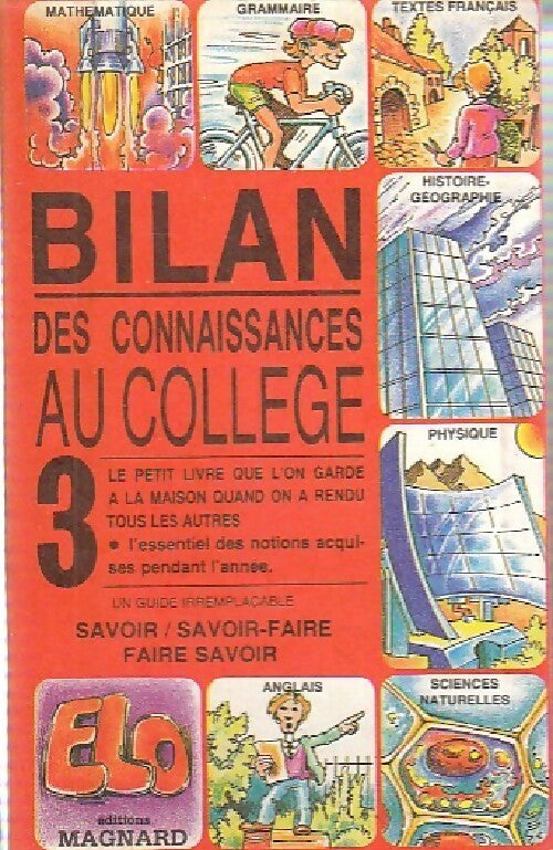 Bilan des connaissances au collège 3e - Inconnu -  Bilan des connaissances - Livre