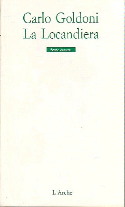 La locandiera - Carlo Goldoni -  Scène ouverte - Livre