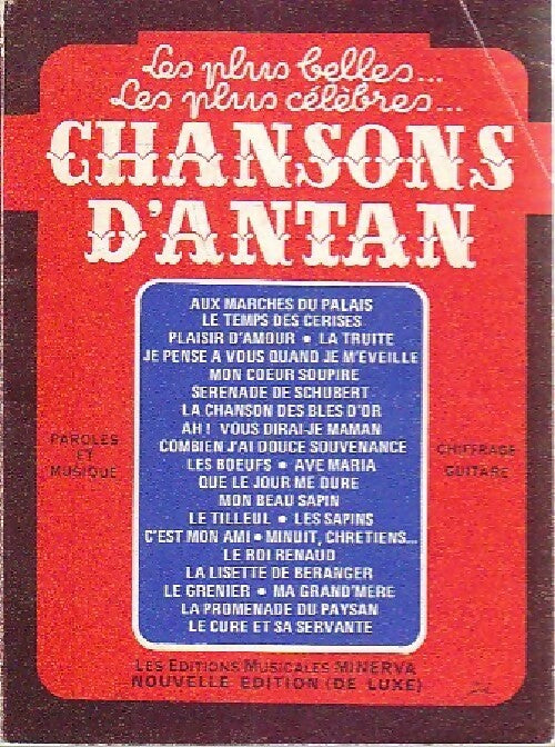 Chansons d'antan - Inconnu -  Minerva poches - Livre
