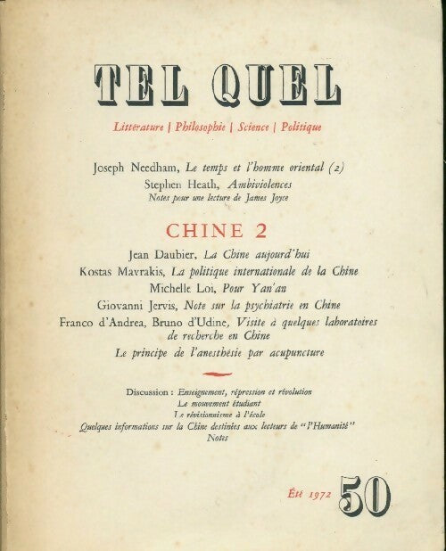 Chine Tome II - Collectif -  Tel Quel - Livre