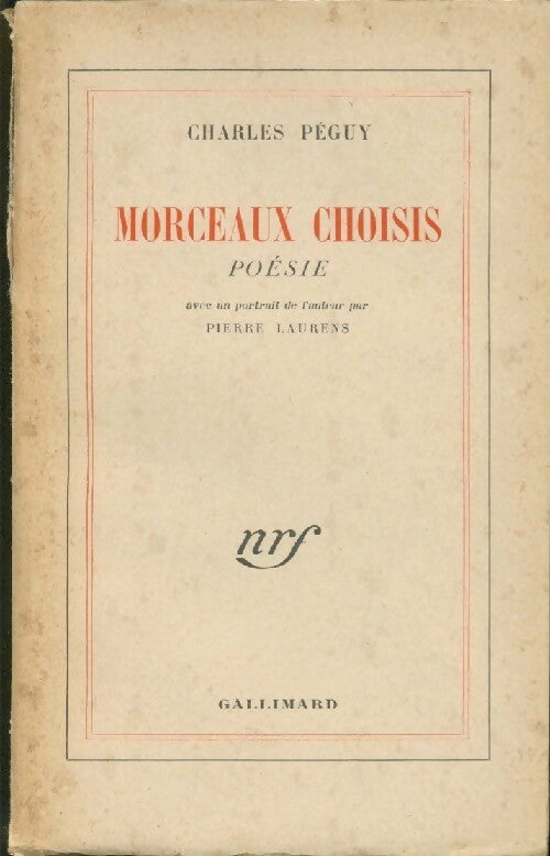 Morceaux choisis / Poésies - Charles Péguy -  Gallimard GF - Livre
