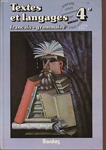 Textes et langages 4e - Collectif -  Français premier cycle - Livre