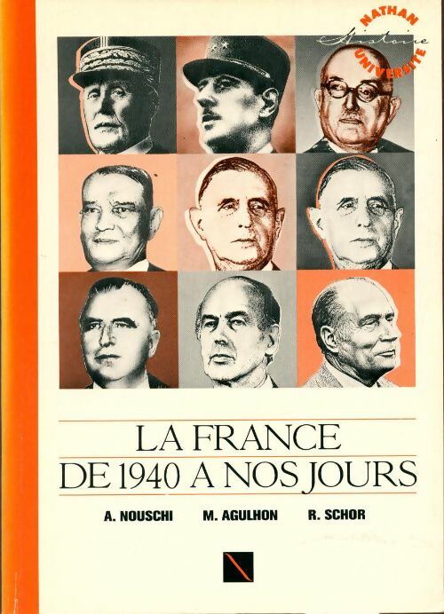 La France de 1940 à nos jours - Maurice Agulhon -  Nathan-Université - Livre