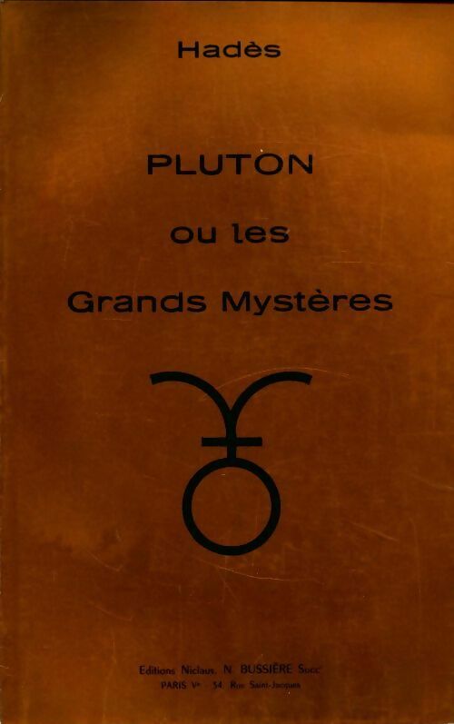 Pluton ou les grands mystères - Hadès -  Bussière GF - Livre