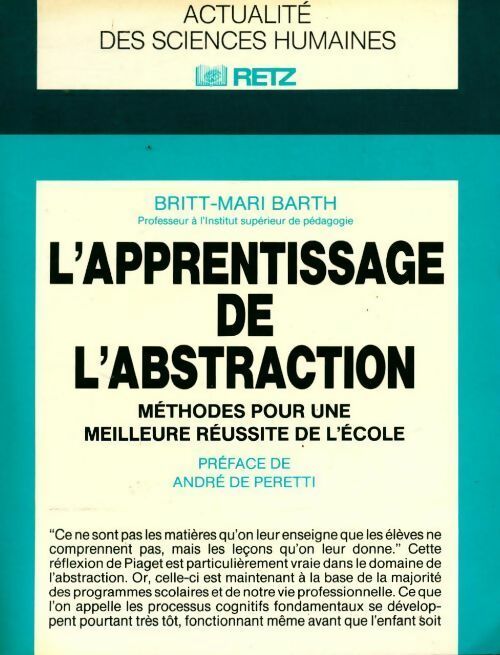 L'apprentissage de l'abstraction - Britt-Mari Barth -  Pédagogie - Livre