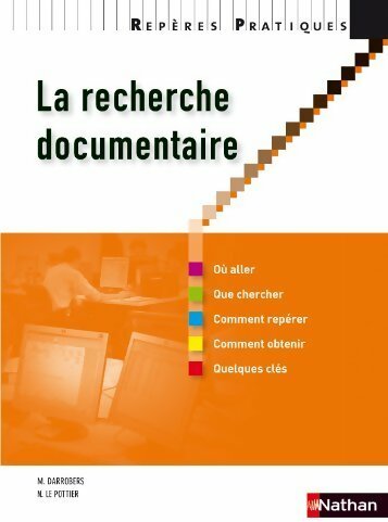 Recherche documentaire 2010 - Martine Darrobers -  Nathan GF - Livre