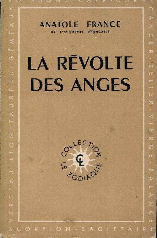 La révolte des anges - Anatole France -  Le Zodiaque - Livre