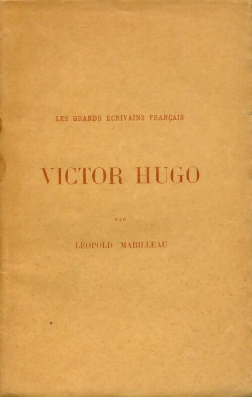 Victor Hugo - Léopold Mabilleau -  Hachette poches divers - Livre