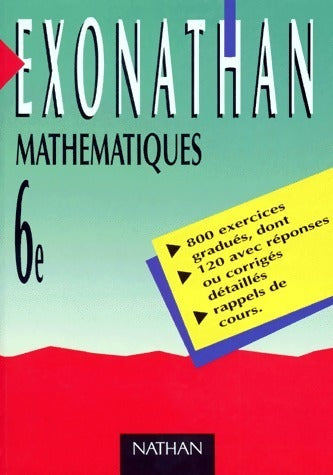 Mathématiques 6e - Joël Atlan -  Exonathan - Livre