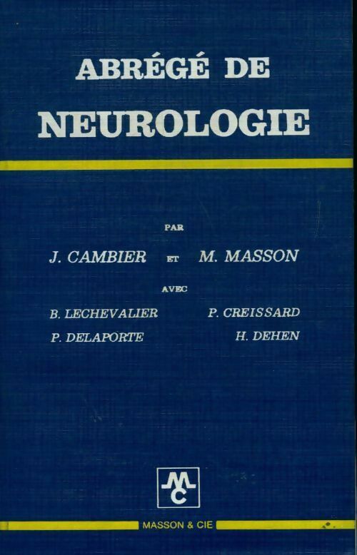 Neurologie - Jean Cambier -  Abrégés - Livre