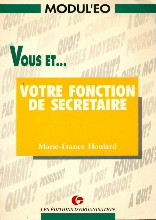 Vous et votre fonction de secrétaire - Houlard -  Modul'eo - Livre