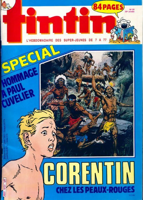 Tintin n°431 : Corentin chez les peaux-rouges - Collectif -  Tintin (revue) - Livre