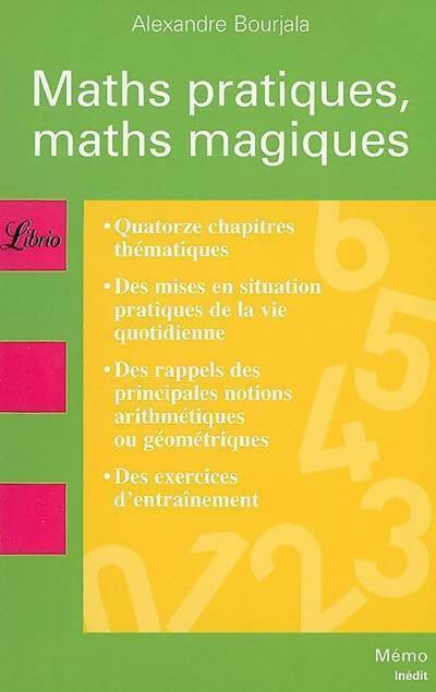 Maths pratiques, maths magiques - Alexandre Bourjala -  Librio - Livre