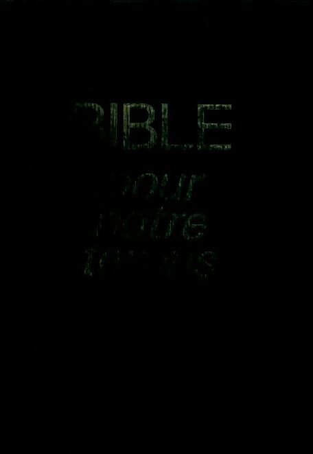 Bible pour notre temps - J Dheilly -  Mame GF - Livre