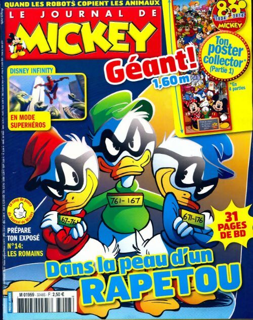 Le journal de Mickey n°3248 : Dans la peau d'un Rapetou - Collectif -  Le journal de Mickey - Livre