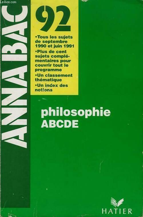 Philosophie Terminales A, B, C, D, E 1992 - Brauns -  Annabac - Livre