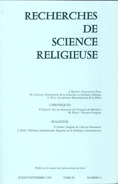 Recherches de science religieuse n°83-3 - Collectif -  Recherches de science religieuse - Livre
