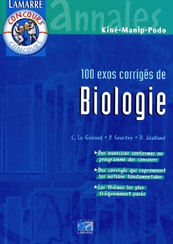 Annales kiné manip Podo : 100 exos corrigés de biologie - Collectif -  Concours - Livre
