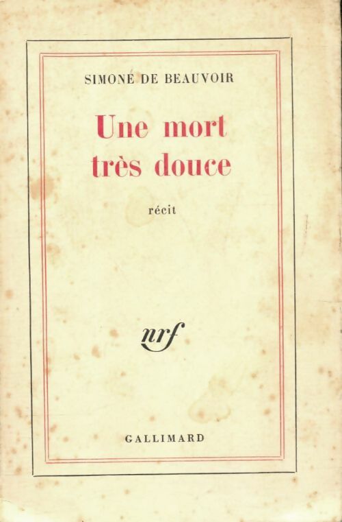 Une mort très douce - Simone De Beauvoir -  Gallimard GF - Livre