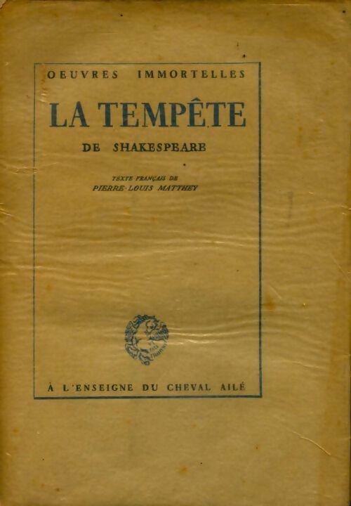 La tempête - William Shakespeare -  Oeuvres immortelles - Livre