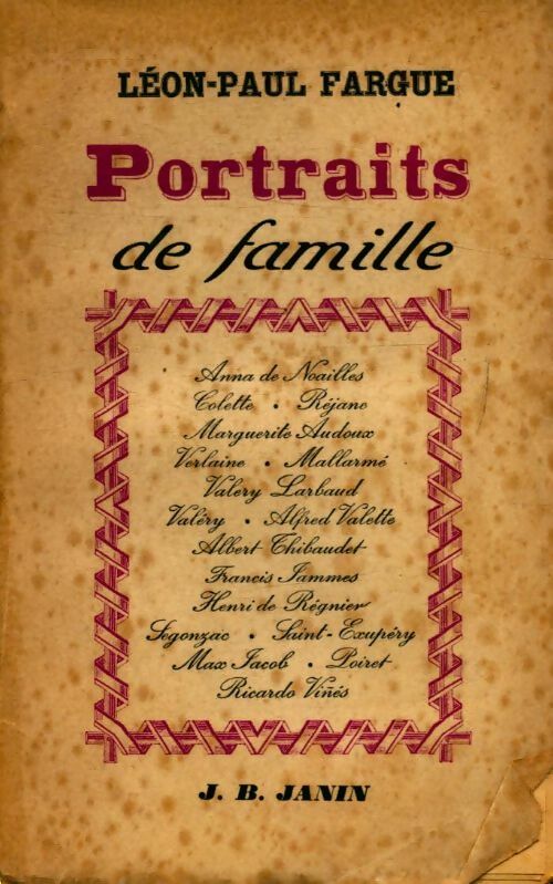 Portrait de famille - Léon-Paul Fargue -  Janin - Livre