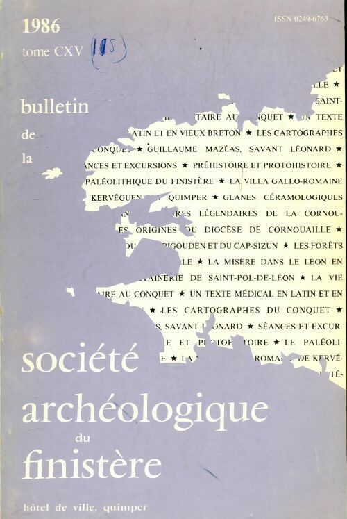 Bulletin de la société archéologique du Finistère - Collectif -  Bulletin de la société archéologique du Finistère - Livre