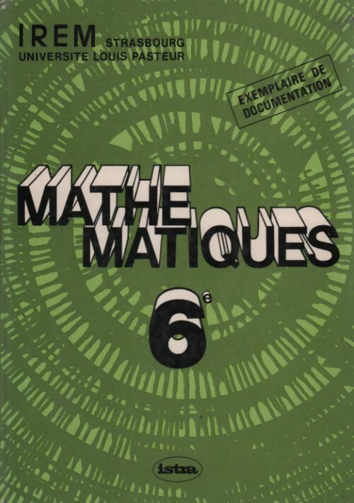 Mathématiques 6e - Collectif -  Istra GF - Livre
