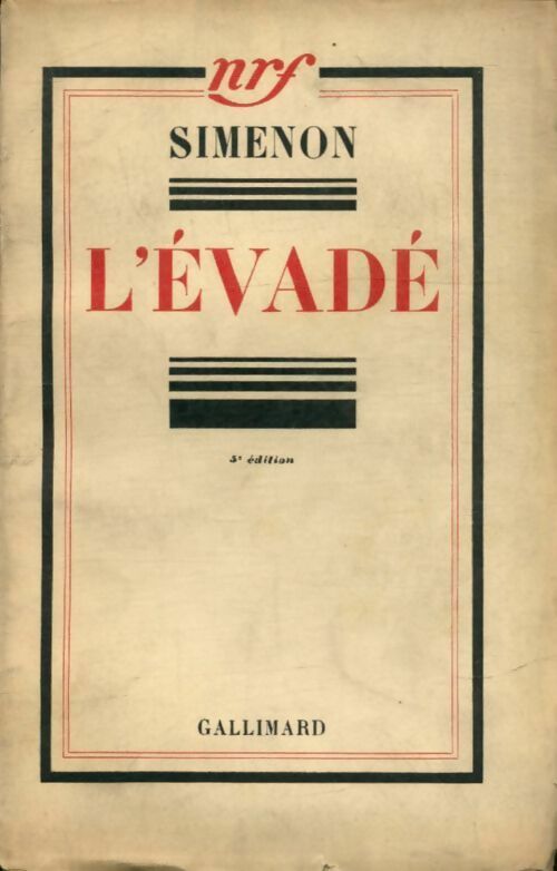 L'évadé - Georges Simenon -  Gallimard poches divers - Livre