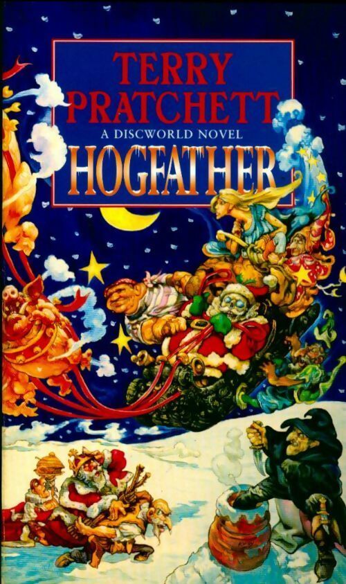 Discworld novel book 20: Hogfather - Terry Pratchett -  Corgi books - Livre